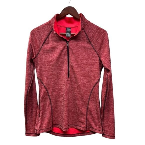 Champion Orange and Gray Marled Athletic Quarter Zip Pullover - Picture 1 of 8